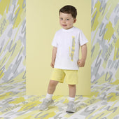 Mitch & Son Boys Lemon and White Short Set